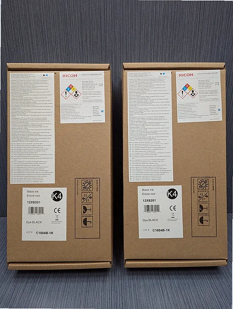 2 x Ricoh 12x8201 Black Ink for Infoprint 5000/5000 MP Continous Feed Inkjet