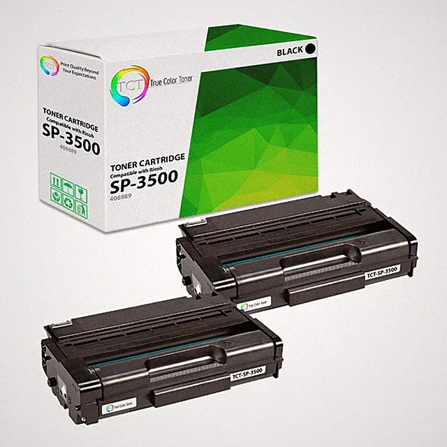 2Pk TCT Prem SP-3500 Black for Ricoh Aficio SP3500 SP3500DN Compatible Toner