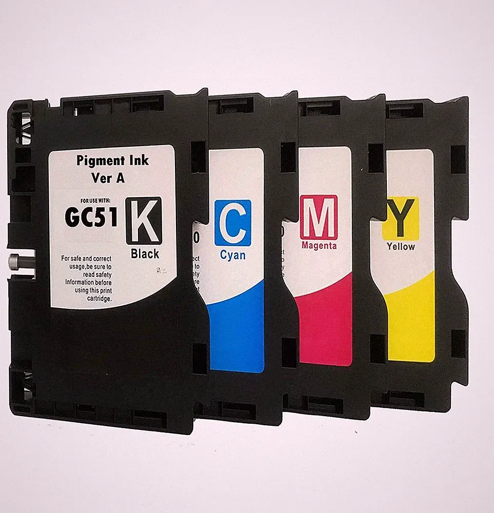 4 Pack RICOH GC51 ink cartridge For SG3210DNw SG3210 with pigment ink Ver A