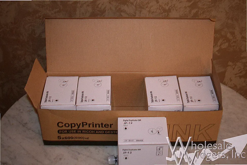 5 Black Duplicator Inks Compatible With Ricoh JP-12 JP JP-30 CPI3 CPI7 4568 JP12