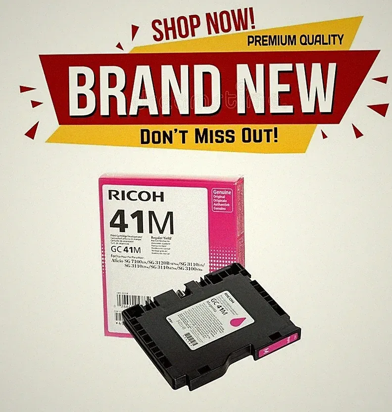 Genuine Ricoh Ink - GC 41M 41 MAGENTA / SG 7100DN 3110DN 3110DNW
