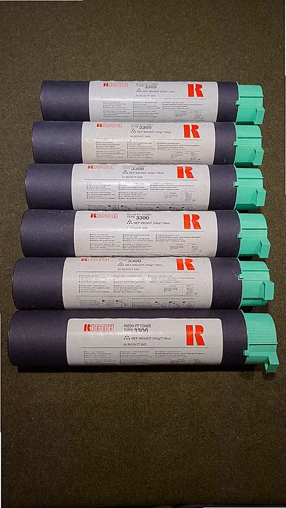 Ink lot of 6 Ricoh FT Laser Toner 3300 Cartridges