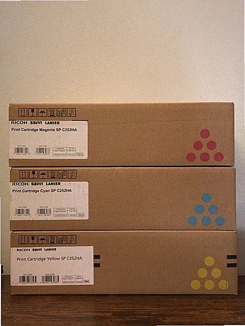 New Ricoh Savin Lanier Print Cartridge 3 Magenta,Cyan, Yellow
