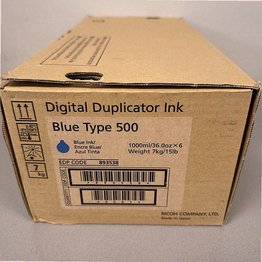 Ricoh Digital Duplicator Ink Blue Type 500 for Ricoh DD 5450