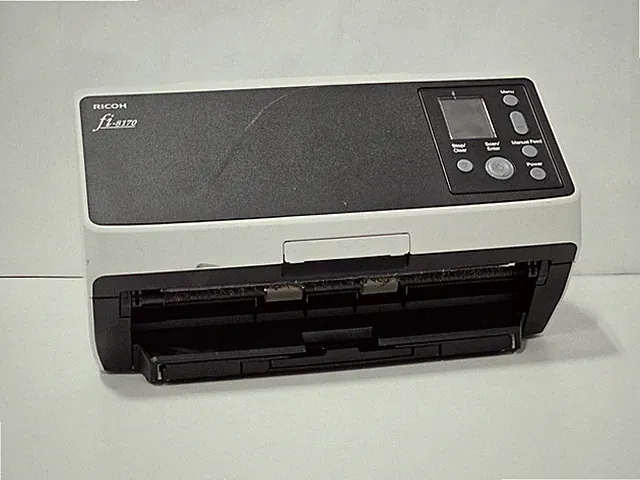 Ricoh fi-8170 Scanner Duplex USB Ethernet ADF Scan Count 88 No Top Tray