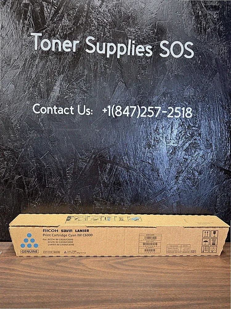 Ricoh Print Cartridge Cyan 842282 for IM C6000 Copier Printer Toner