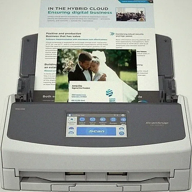 Ricoh ScanSnap iX1600 Versatile Cloud Enabled Scanner White Model PA03770-B615