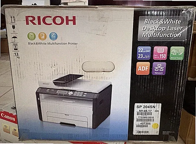 Ricoh SP 204SN. Monochrome Multifunction Laser Printer. White. NEW UNOPENED BOX