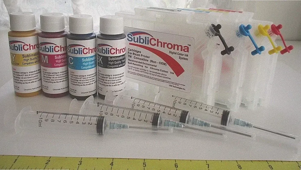 SUBLIMATION INK , To Use with RICOH SG2100 3110 7100DN SG3110SF 7100 GC41 KIT